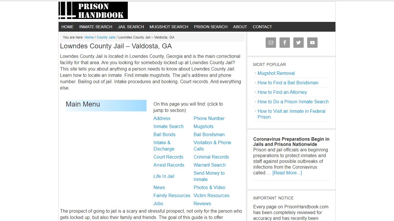 Lowndes County Jail – Valdosta, GA