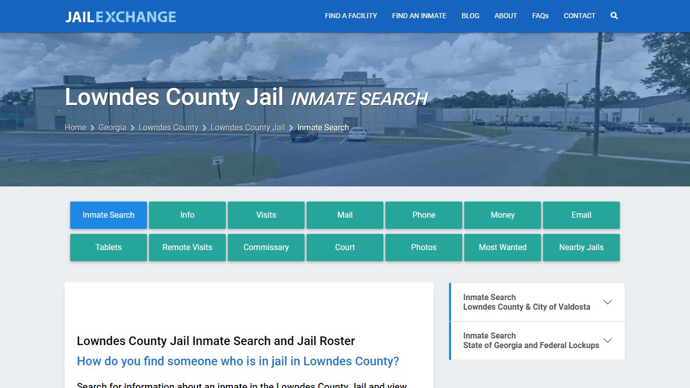 Inmate Search: Roster & Mugshots - Lowndes County Jail, GA - Jail Exchange