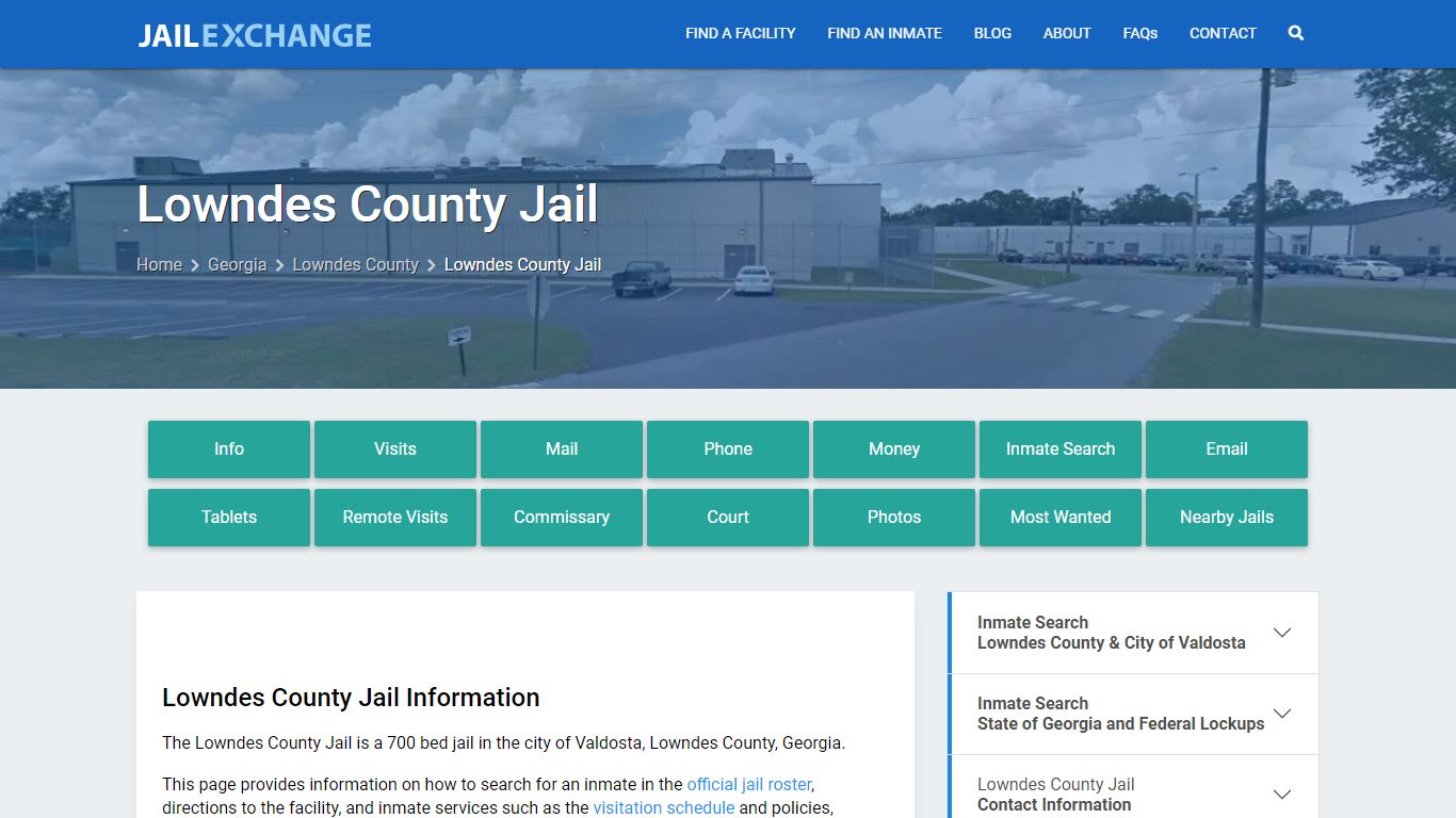 Lowndes County Jail, GA Inmate Search, Information